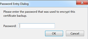 Password Entry Dialog Box